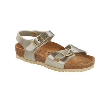 Birkenstock Birko-flor Narrow Rio Børn Guld | DK 126JPQ